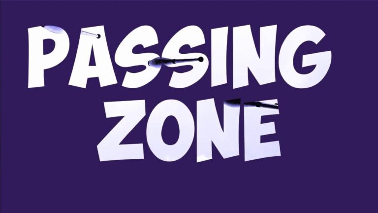 Text reads "Passing Zone" in white letters on a purple background. - Passing Zone
