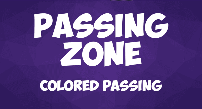 Passing Zone graphic with text "Passing Zone" and "Colored Passing. - Passing Zone