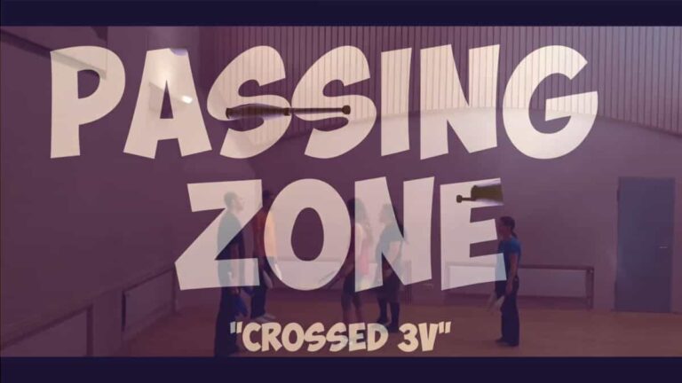 People juggling clubs, "Passing Zone," Crossed 3V - Passing Zone