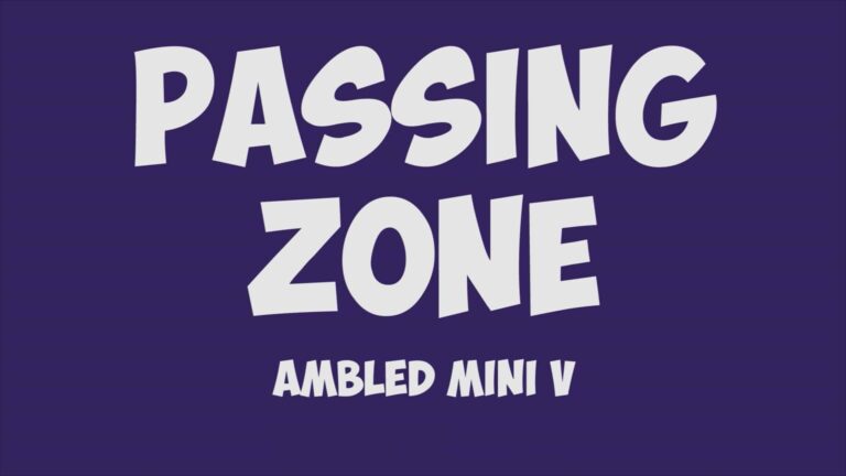 Passing Zone graphic for Ambled Mini V game. - Passing Zone